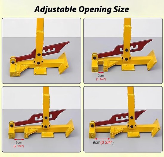 Paalextractor Zwaar Uitgevoerd - Stronkverwijderaar Hefboom - Wortels Verwijderen - Verstelbare Gekartelde Klem - 130 cm Lengte - Zwart — afbeelding 5