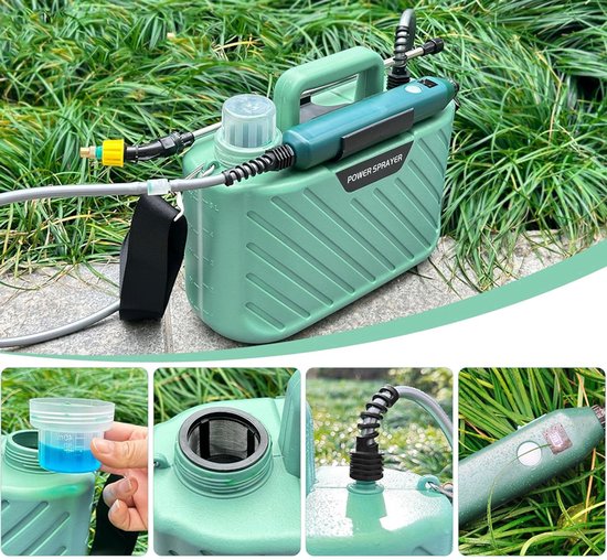 5L Elektrische Tuinsproeier - Hogedruksproeier Met 3 Nevelsproeiers - Telescopische Sproeier Met Pomp Voor Het Besproeien Van Tuin En Gazon. — afbeelding 2