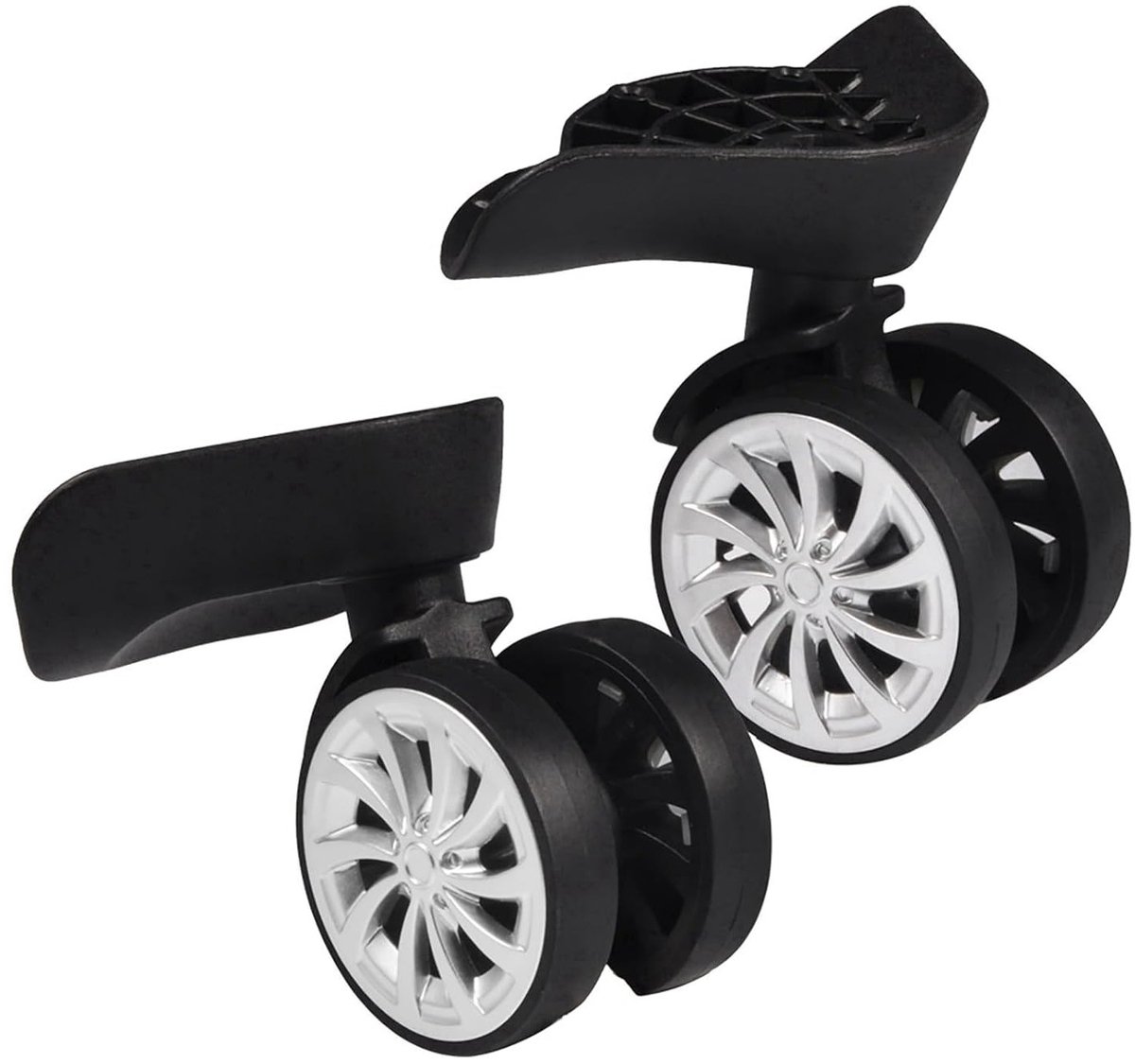 Vervangende Swivel Wielen voor Koffers, Stille Dubbele Rijen, Ideaal voor Bagage en Trolleys