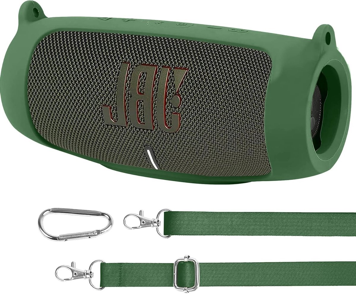 Draagbare Ultralichte Beschermcase voor JBL Charge 5 Bluetooth Speaker met Carabiner en Schouderband, Ideaal voor Reizen en Outdoor Gebruik