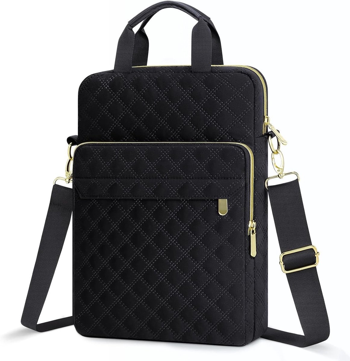 Zwarte Laptoptas voor Bescherming, Draagbaarheid en Stijl - Geschikt voor 15 inch Laptops