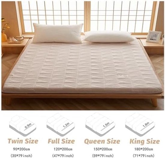 Futon Matras - Opvouwbaar Matras - Comfortabel Slapen - Zeven Zone Ondersteuning - Twin Size - Kaki — afbeelding 3