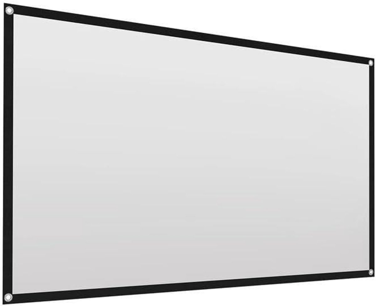 Projectiescherm - Filmscherm HD - Thuisbioscoop Ervaring - Opvouwbaar Anti-kreuk - 72 Inch - Wit