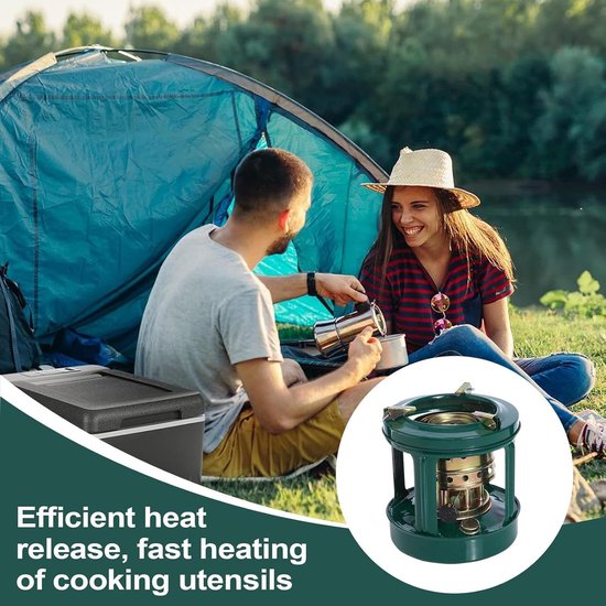 Draagbare Kookbrander - Kampeer Kooktoestel - Buiten Koken - Windbestendig Ontwerp - 700ml Tank - Legergroen — afbeelding 5