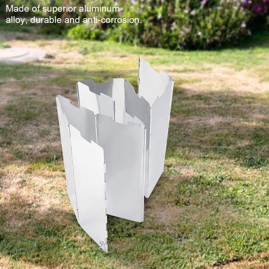 Opvouwbare Branderruit - Kooktoestel Accessoire - Buiten Koken - Duurzaam Aluminium - 10 Stuks - Zilverkleurig — afbeelding 2