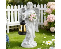 Beeld van een Engel op het Graf, Tuinbeelden als Beschermengel, Decoratieve Buitenbeelden voor de Tuin, Sculpturen voor Buiten, Tuinornamenten en Decoratie