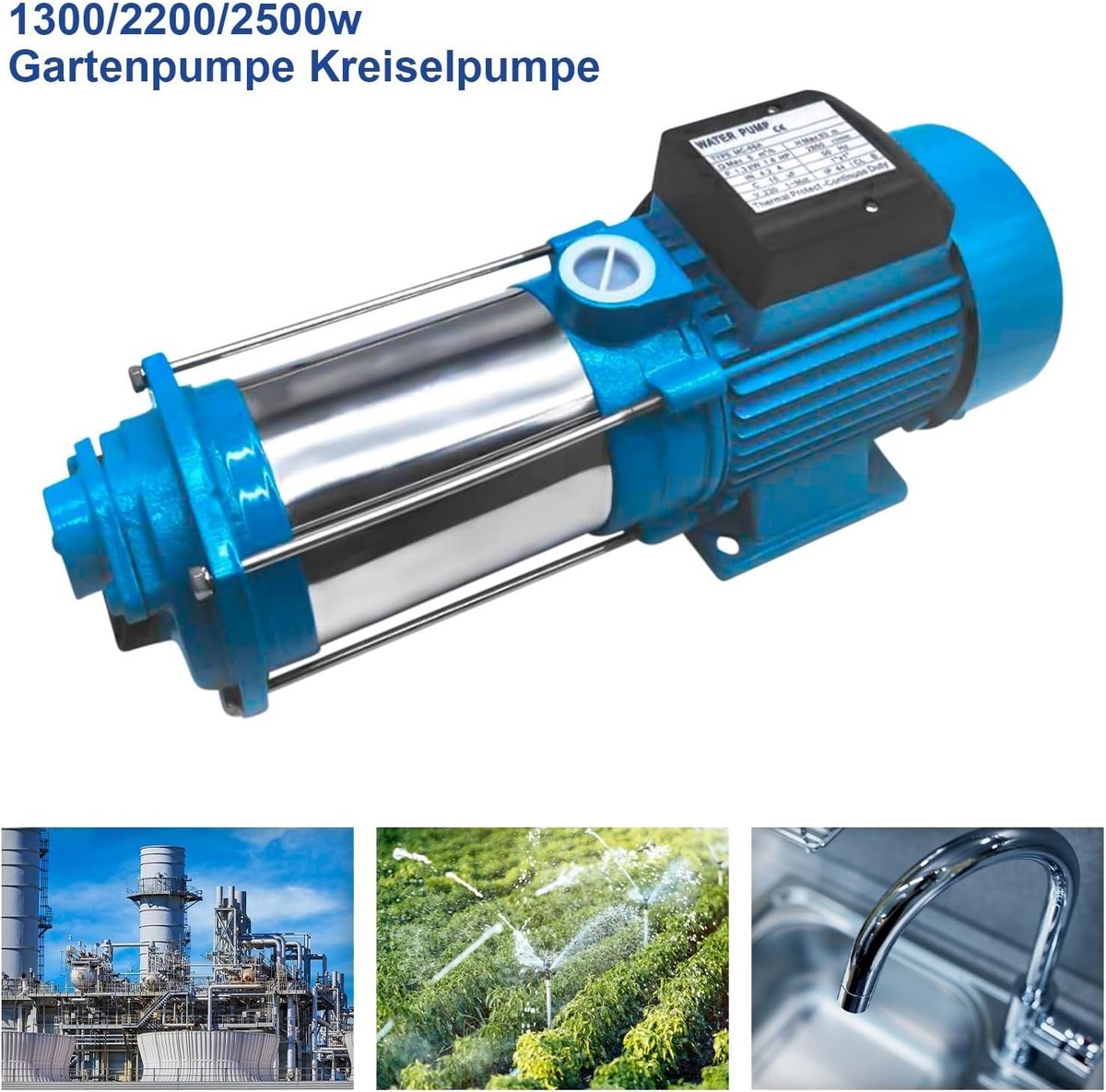 Krachtige Centrifugaalpomp voor Tuin en Huisgebruik met Hoge Opvoerhoogte thumbnail 5