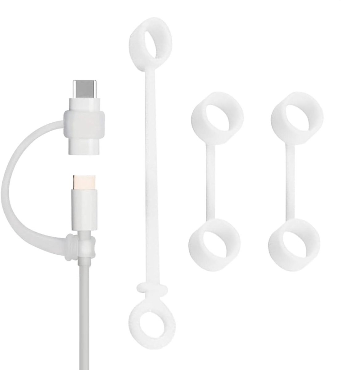 Adapterhouder - Oplaadhoes - Reizen en Auto - Volledig Metalen Ontwerp - 10 x 4 x 4 cm - Wit