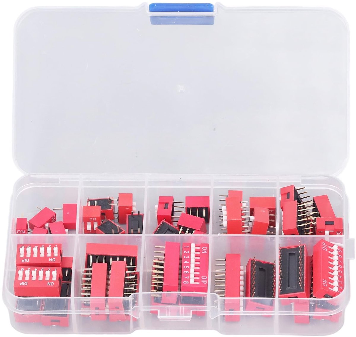 Dailygoods - 45-delige DIP Schakelaar Assortimentset voor Elektronica Projecten