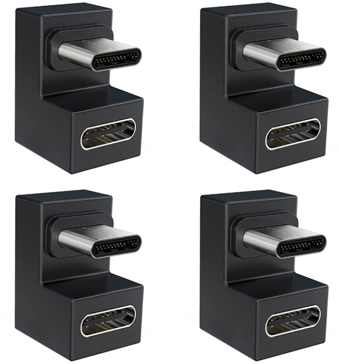 Dailygoods - 4 Stuks USB C Type-C U Vorm Adapter