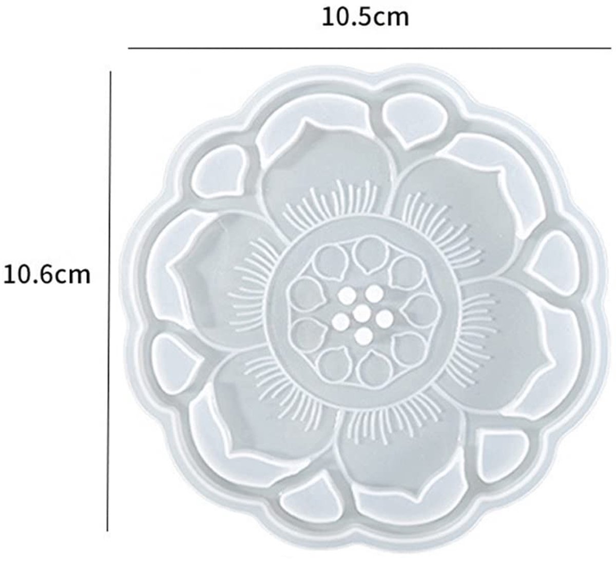 Dailygoods - 4 Stks Lotus Siliconen Coasters met Opbergdoos