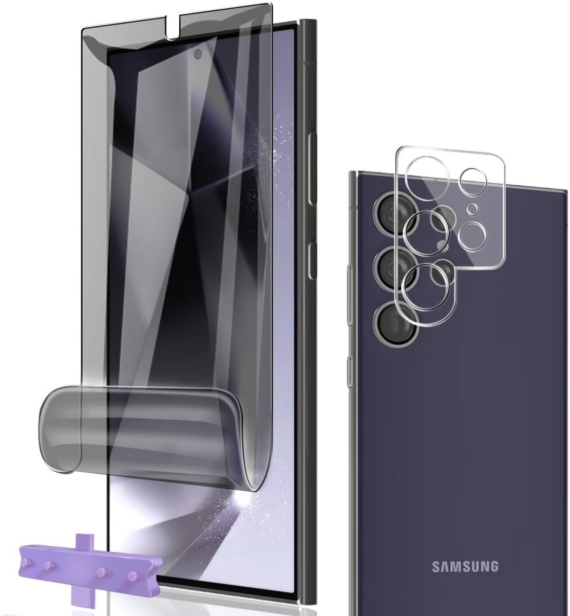 Dailygoods - Screenprotector voor Galaxy S24 Ultra met Camerabescherming