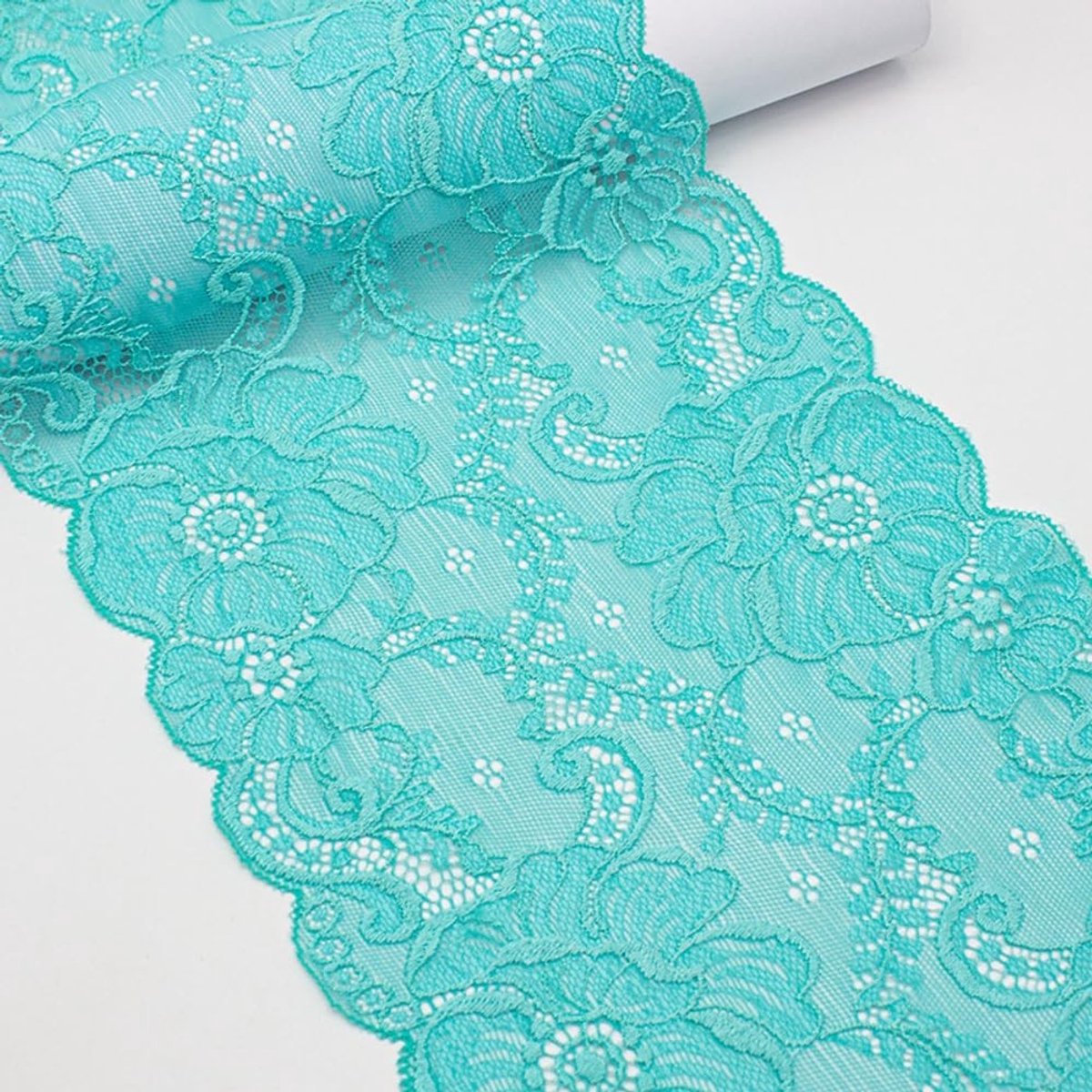 Dailygoods - Elastische Kantenband met Bloemenpatroon voor Decoratie
