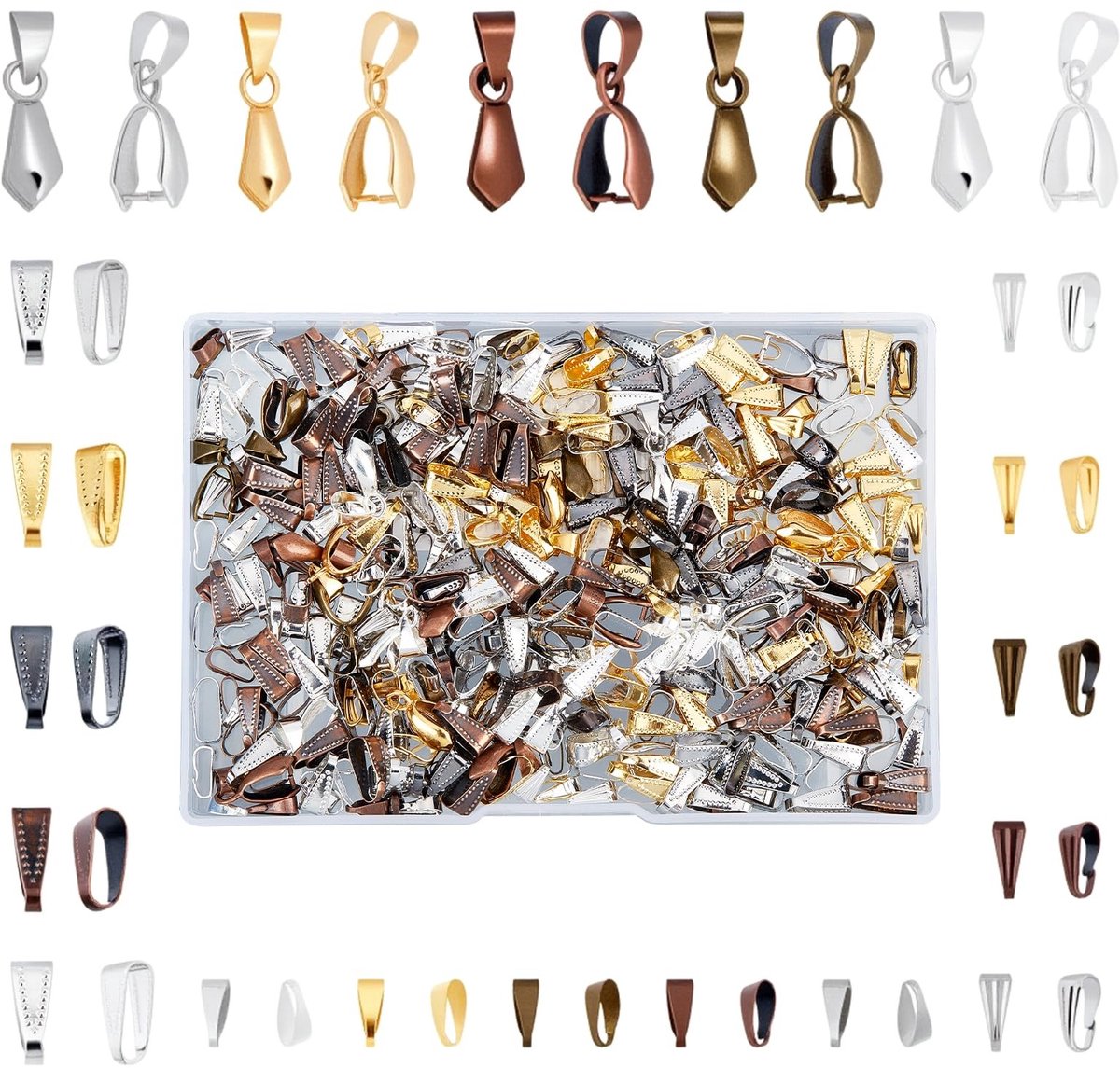 Dailygoods - Set van 500 Messing Snap op Bails voor Sieraden Maken