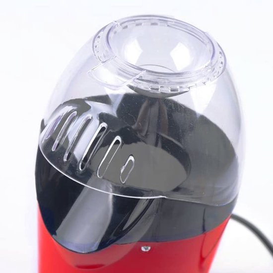 Hete lucht popcornmaker 900 watt - Gezonde snack zonder vet en olie - Rode popcornmachine voor thuis in de keuken — afbeelding 5