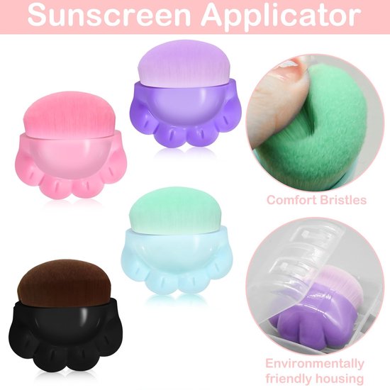 Dailygoods - 4 Stuks Zonnebrandcrème Applicator Borstels voor Kinderen van Dailygoods — afbeelding 2