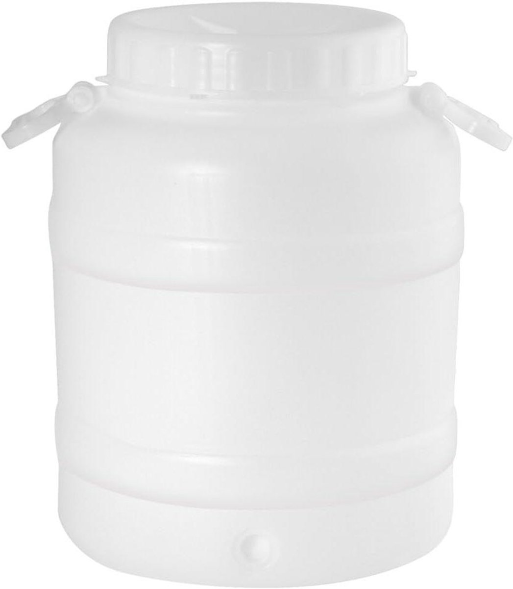 Kunststof Vat - Brede Mond - Opslag Container - Versterkt Polyethyleen - 30 Liter - Wit