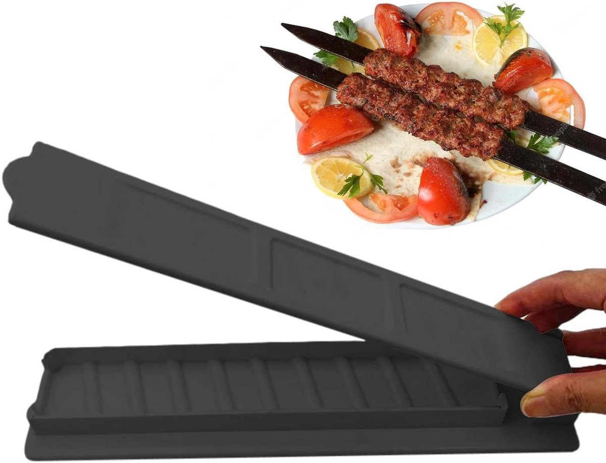 Kebabvorm Pers - Spies Maker - Lekker Grillen - Duurzame Constructie - 28 cm - Zwart