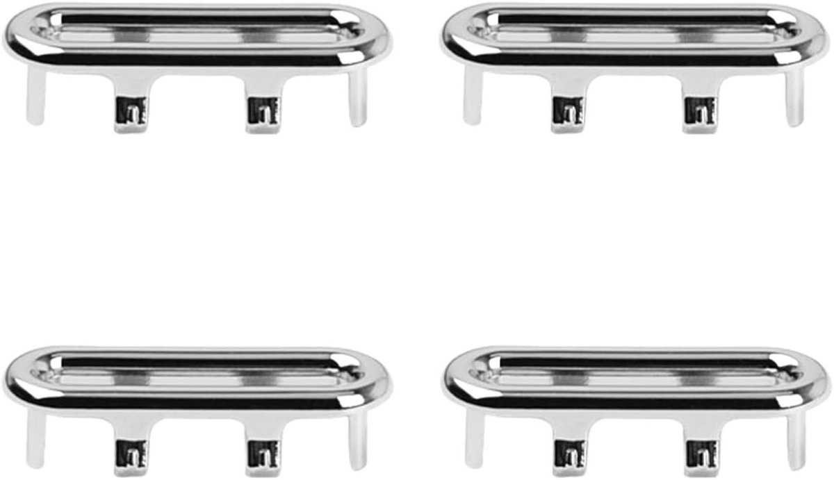 Afvoerstoppers 4 stuks - Overloopafdekking wastafel - Badkamer onderhoud - Duurzaam ABS materiaal - Ovaal - Grijs