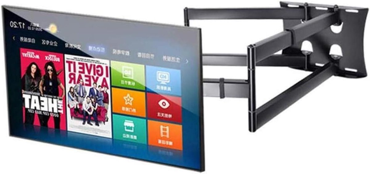 TV Muurbeugel - Draaibare Beugel - Ruimte Besparen - Zesarmig Ontwerp - 36-85 Inch - Zwart