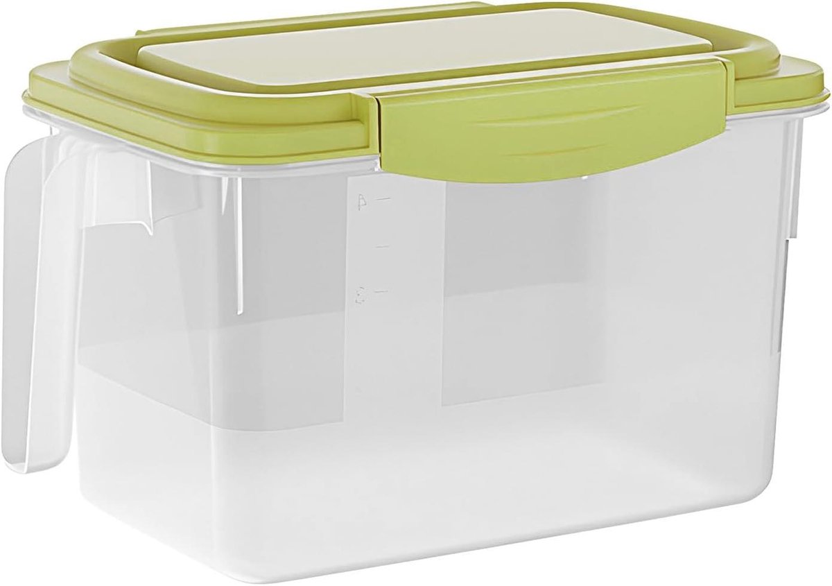 Koelkastcontainer - Fruitbox organizer - Voedsel bewaren - Stapelbaar ontwerp - 45 liter - Groen