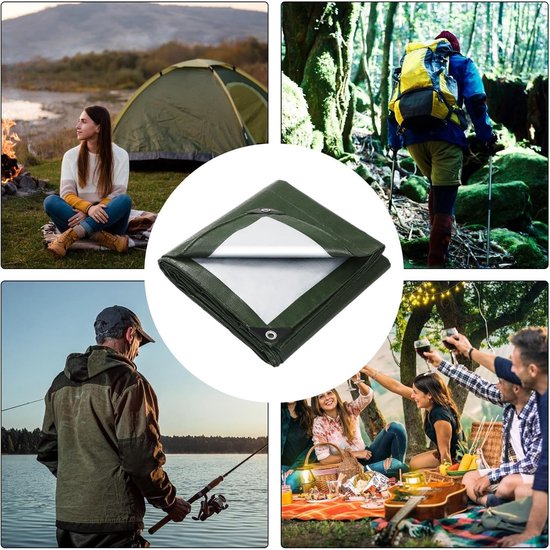 Geïsoleerde Tentvloermat - Campingzeil Vloerkussen - Outdoor Avontuur - Waterdicht Thermisch - 1.5x2 Meter - Malachiet Groen — afbeelding 4