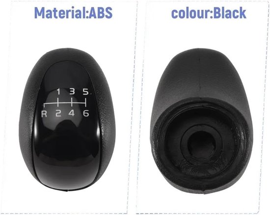 Versnellingspookknop - Schakelpook - Auto Interieur - 6 Versnellingen - 10mm Gat - Zwart — afbeelding 5