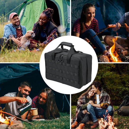 Camping Tote - Heavy Duty Waterdichte Organizer - 46L Outdoor Camping Tas met Rits - voor Wandelen Muziek Festivals Picknicks Weekend Grillen Trunk Road Trip Pot Pan Servies — afbeelding 3