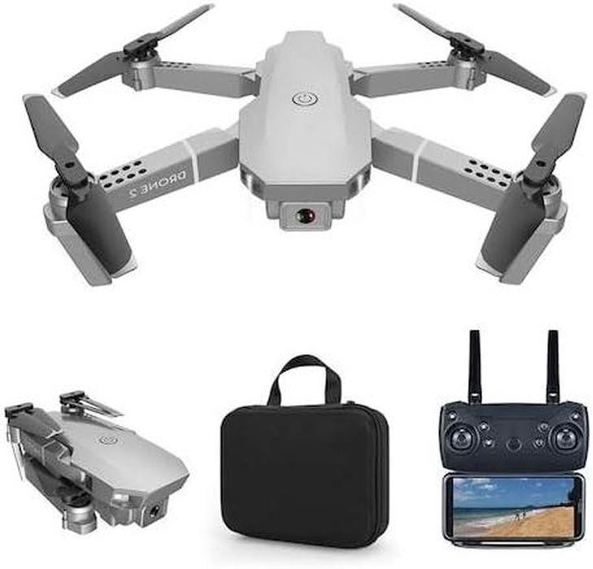 Opvouwbare Drone - RC Quadcopter - Luchtopnames Maken - 4K HD Camera - 4 Kanalen - Zwart