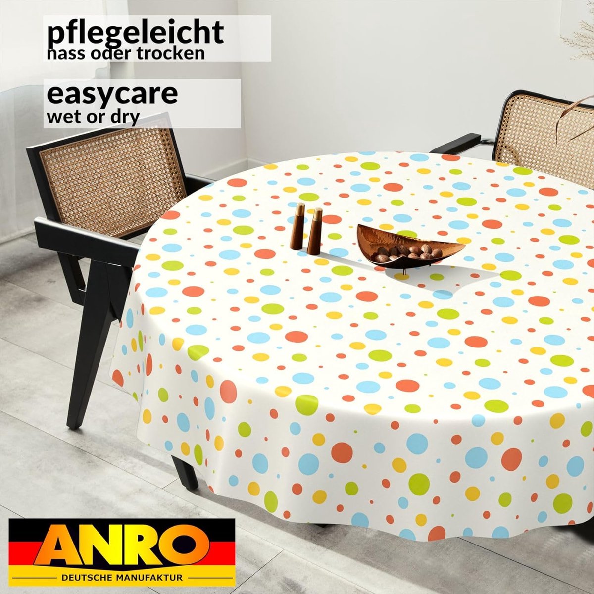 Wasbaar Tafelkleed - Tafelzeil - Tafel Beschermen - Waterafstotend - 100 cm Rond - Effene Kleur