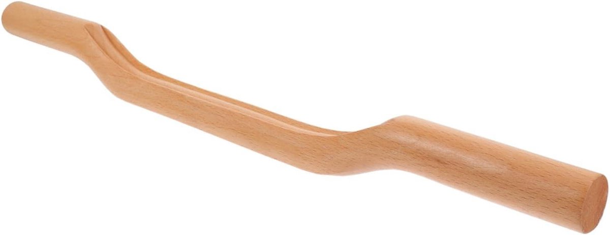 Hout Massage Stick - Gua Sha Tool - Ontspanning Lichaam - Ergonomisch Ontwerp - 39 x 5.5 cm - Beige