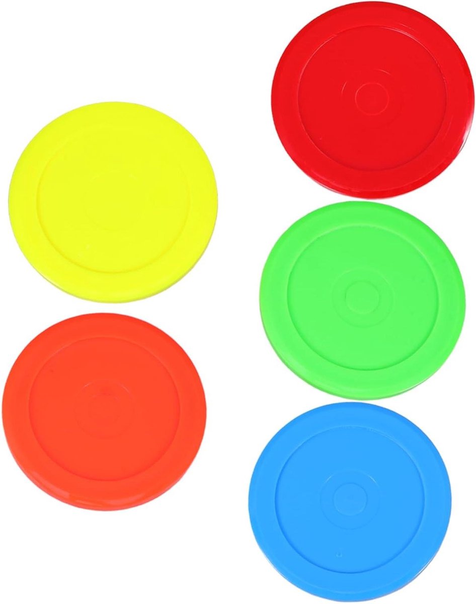 Airhockey Pucks - Vervangende Pucks - Spelplezier Thuis - Soepele Gameplay - 5 Stuks - Multi