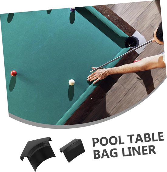 Biljart Hoek Liners - Tafel Pockets - Bescherming Tafelranden - Vermindert Slijtage - 5.4X4.5X4.3CM - Zwart — afbeelding 3