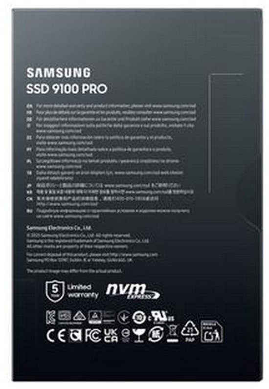 Samsung 9100 PRO - Interne SSD - PCIe 5.0 - NVMe M.2 - 2 TB