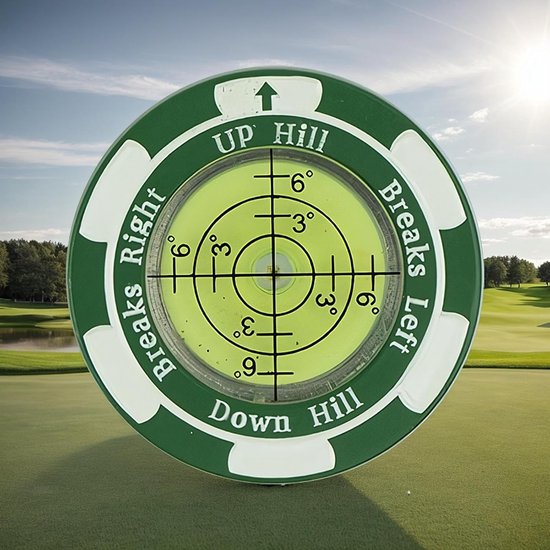 Golfbal Marker - Hoed Clip - Precisie Verbeteren - Geïntegreerde Waterpas - 14.7 cm - Groen — afbeelding 2