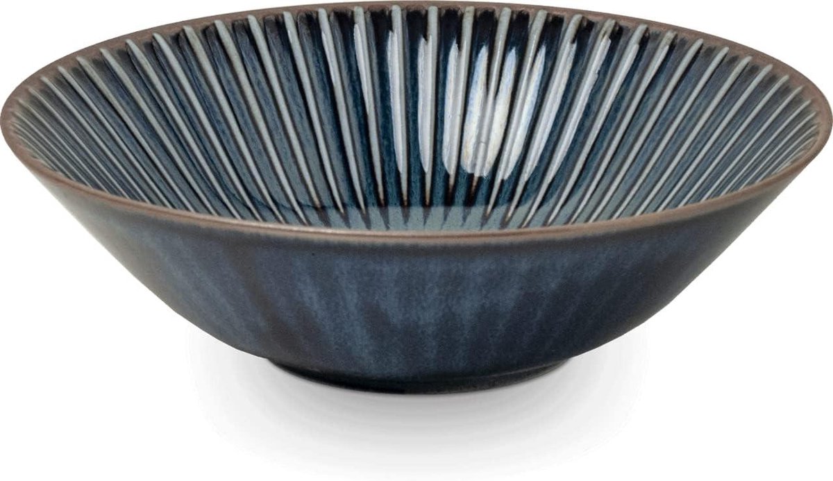 Mengkom Rond - Keuken Kom - Koken En Bakken - Magnetronbestendig Herbruikbaar - O/17cm H5cm - Blauw Grijs
