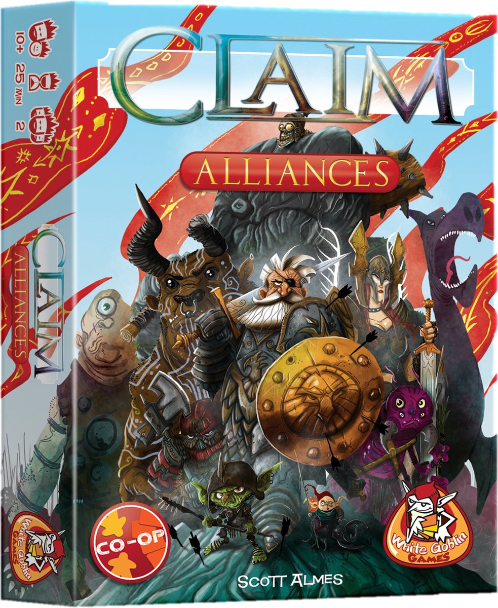 White Goblin Games - Claim Alliances - Kaartspel - 2 spelers - Tactisch kaartspel - Vanaf 10 jaar - 30 minuten