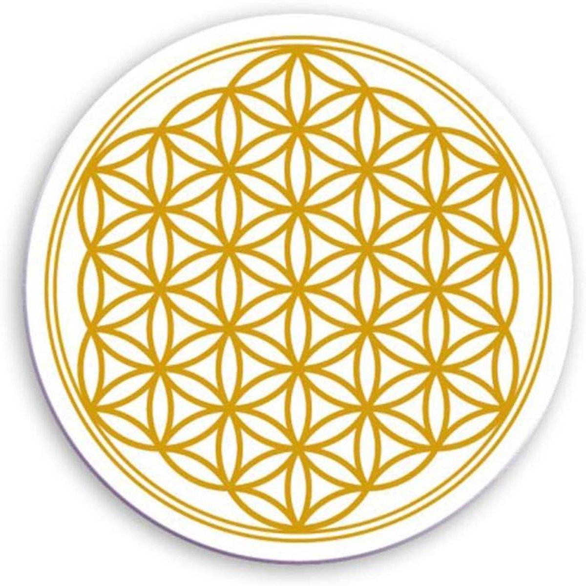 Onderzetters Karaf - Tafel Decoratie - Dranken Serveren - Heilige Geometrie - Ø 14 cm - Goud