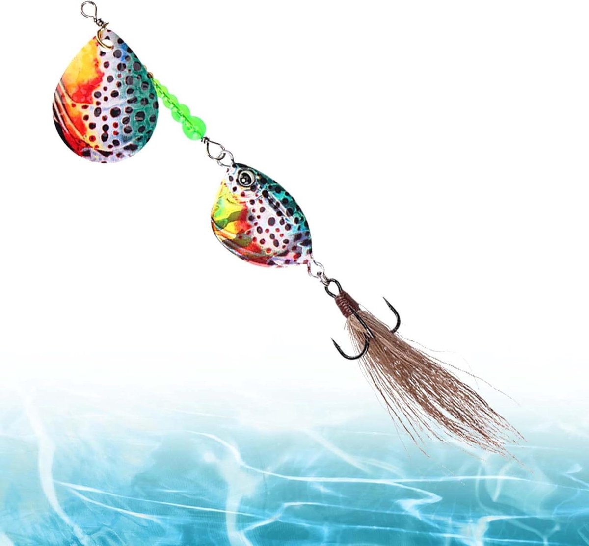 Spinlokaas Vissen - Spinnerbaits Kunstaas - Baars Vangen - Lange Afstand Werpen - 11 cm - Verloopkleur