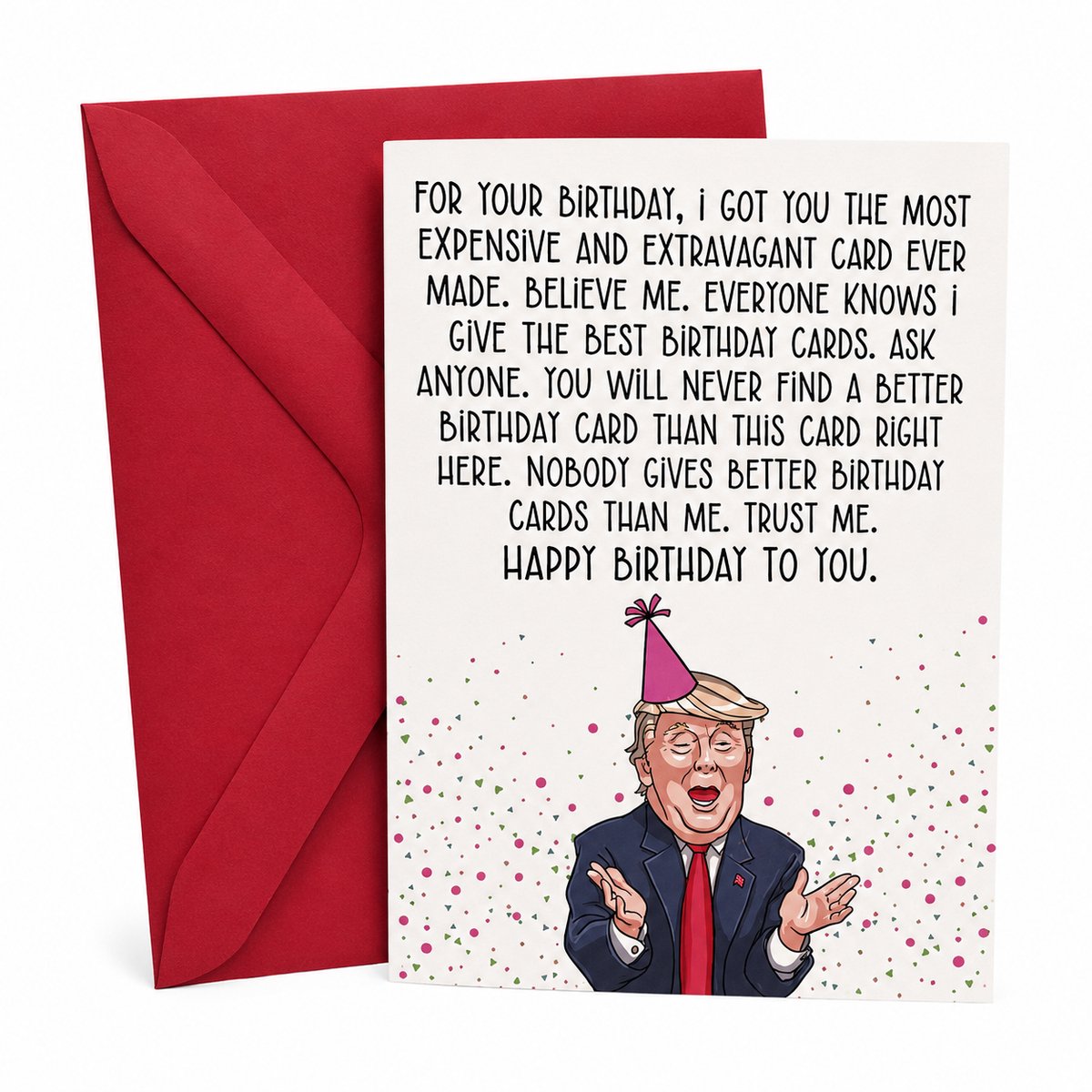 Verjaardagskaart Donald Trump - "The Best Birthday Card" - Grappige Kaart van Enluxe
