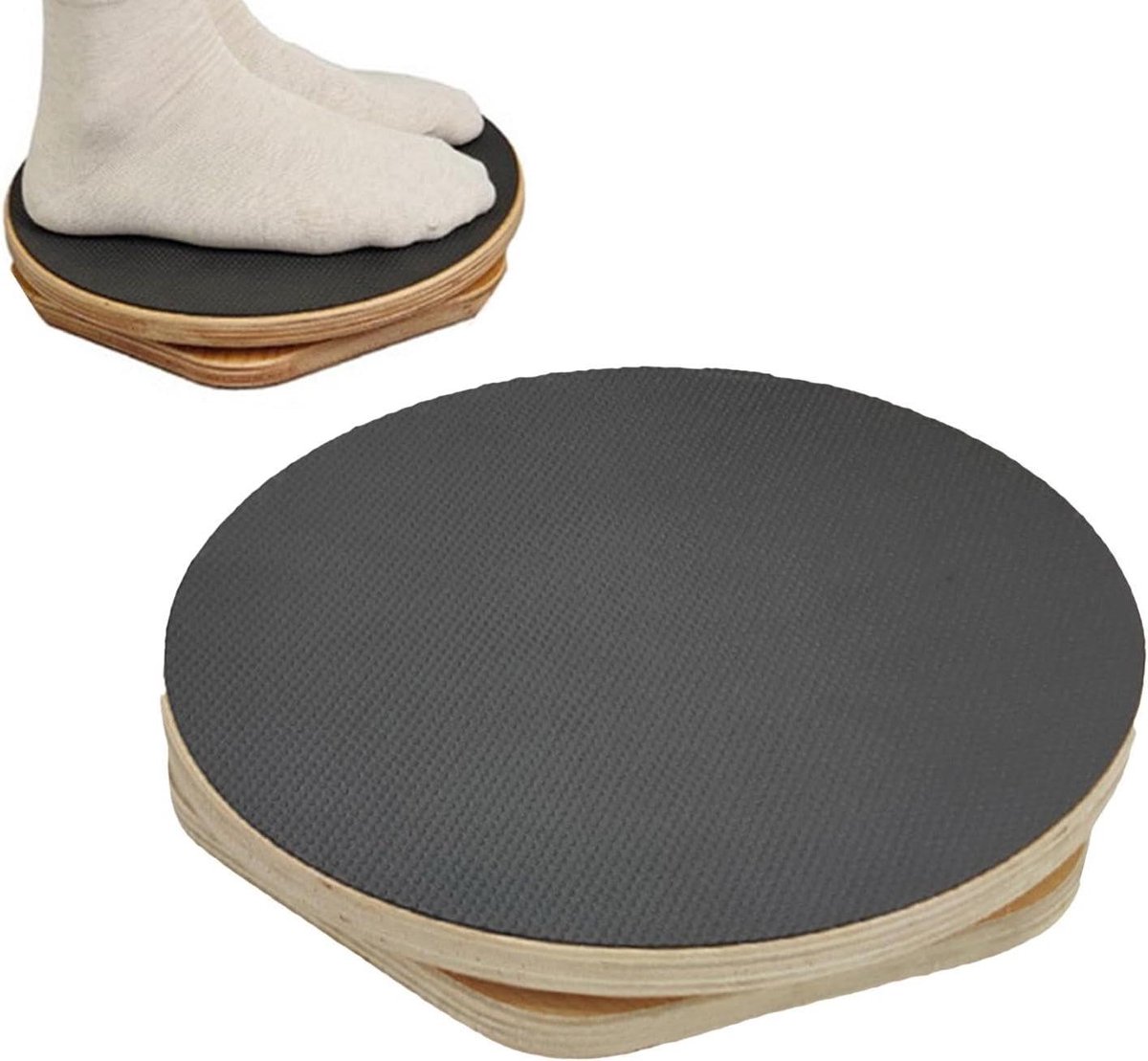 Twist Board - Balansschijf - Taille Training - Robuuste Constructie - 30 cm - Zwart