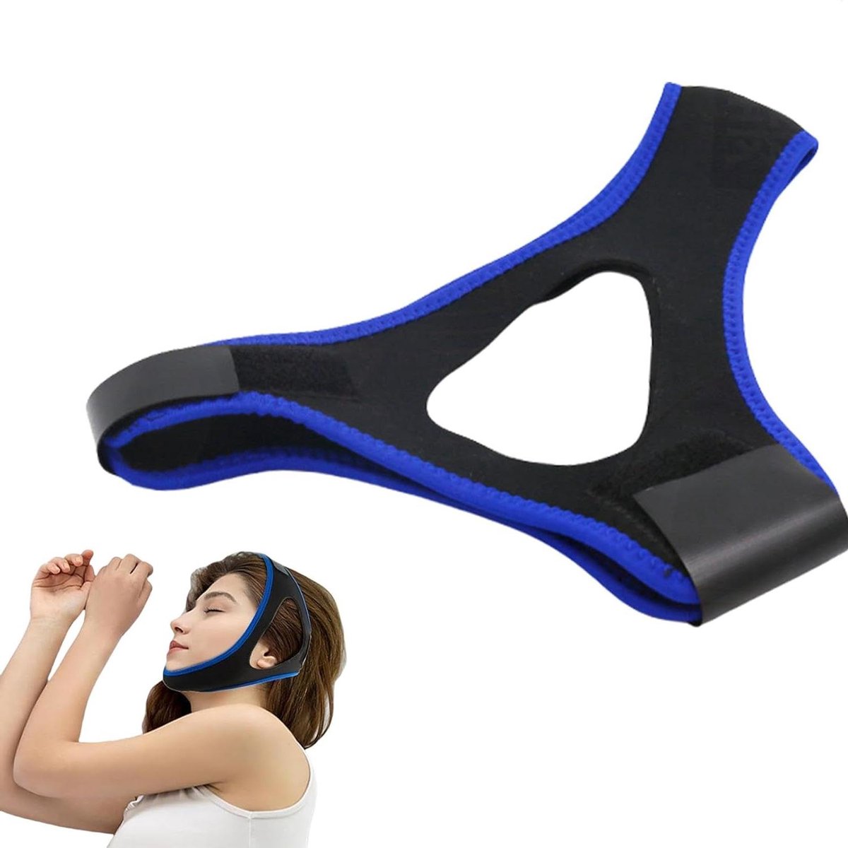 Snoring Jaw Band - Anti-Snoring Kinklet, Breathable Chin Strap Against Snoring | Snoring Stop, Hair Band, Sleep Band, Jaw Support, Adjustable