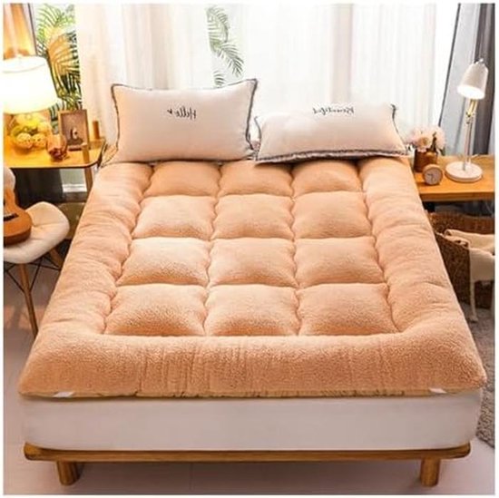 Japanse Traagschuimmatras - Opvouwbaar Bedkussen Vloermatras - Comfortabel Slapen - Dubbelzijdig Ontwerp - 120 x 200 cm - Roze — afbeelding 2