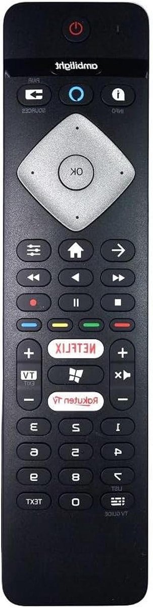 Vervangende Afstandsbediening - TV Bediening - TV Bediening - Directe Werking - null - Zwart