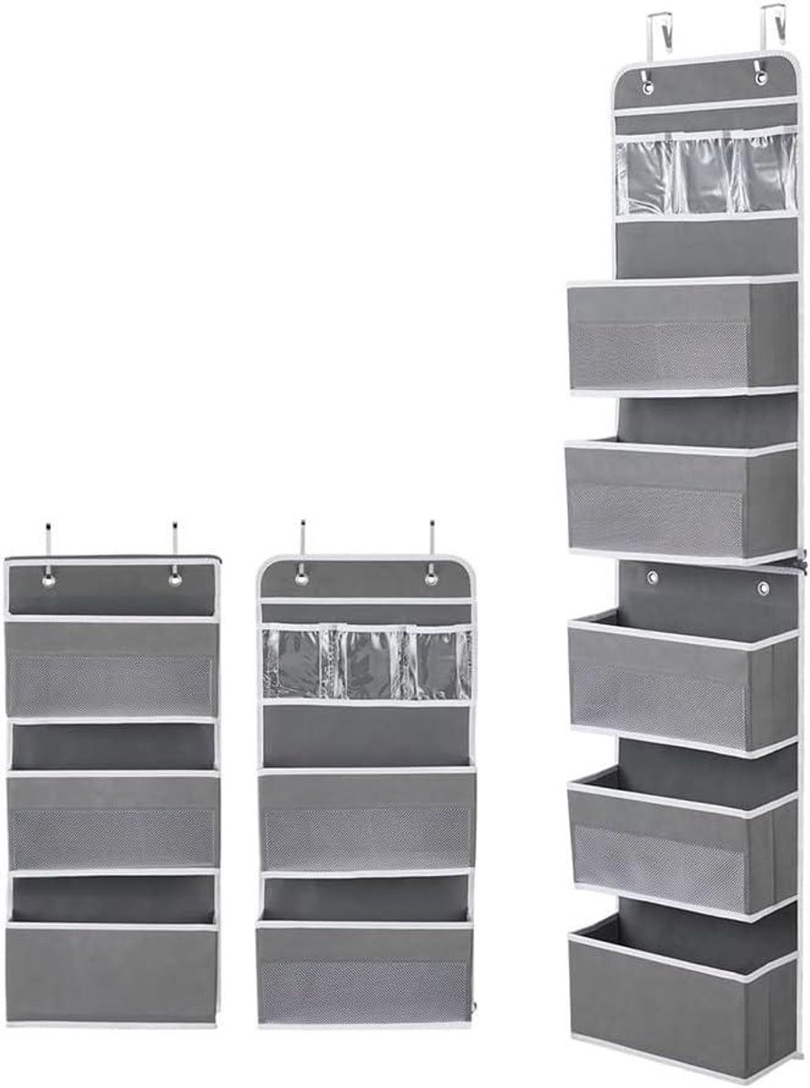 Deur Organizer - Hangende Opberger - Ruimte Besparen - Flexibel Ontwerp - 6 Planken - Grijs