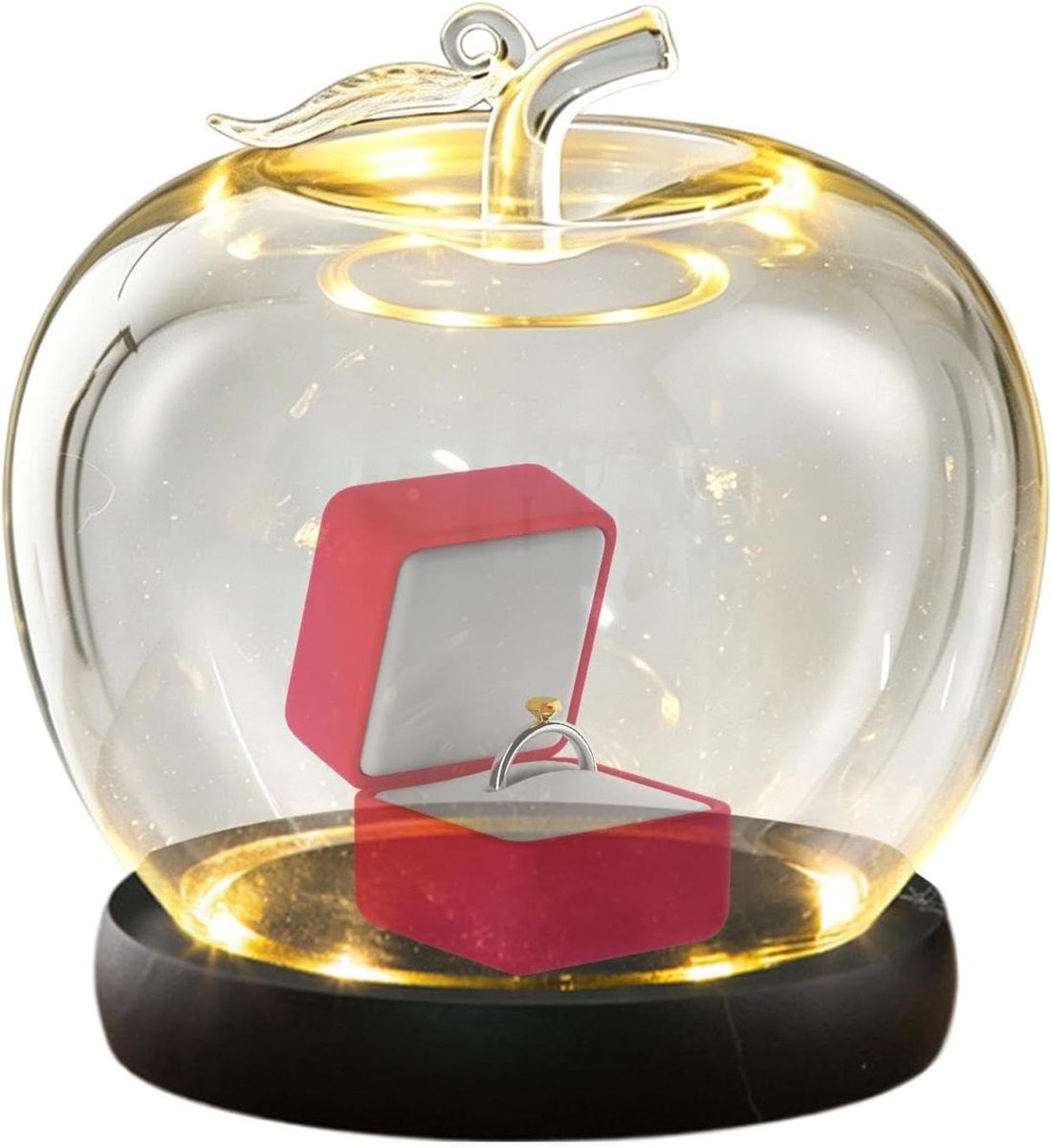 Glazen Stolp - Display Koepel - Objecten Tonen - Stofwerend Ontwerp - Met Houten Voet - Zwart