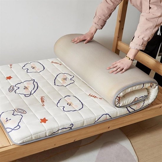 Tatami matras - Vouwmat - Comfortabel slapen - Zachte pluche stof - 90 x 200 cm - A — afbeelding 3