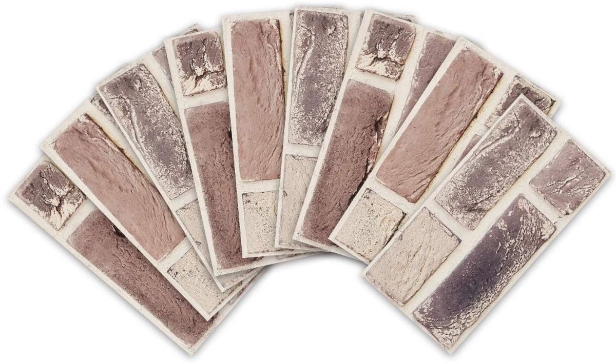 Cosensi - Dailygoody - Brick Effect Wandstickers - Zelfklevende Tegelstickers - Interieurdecoratie - 54 Stuks - Muurdecoratie - Stickers voor thuis - Geschikt v