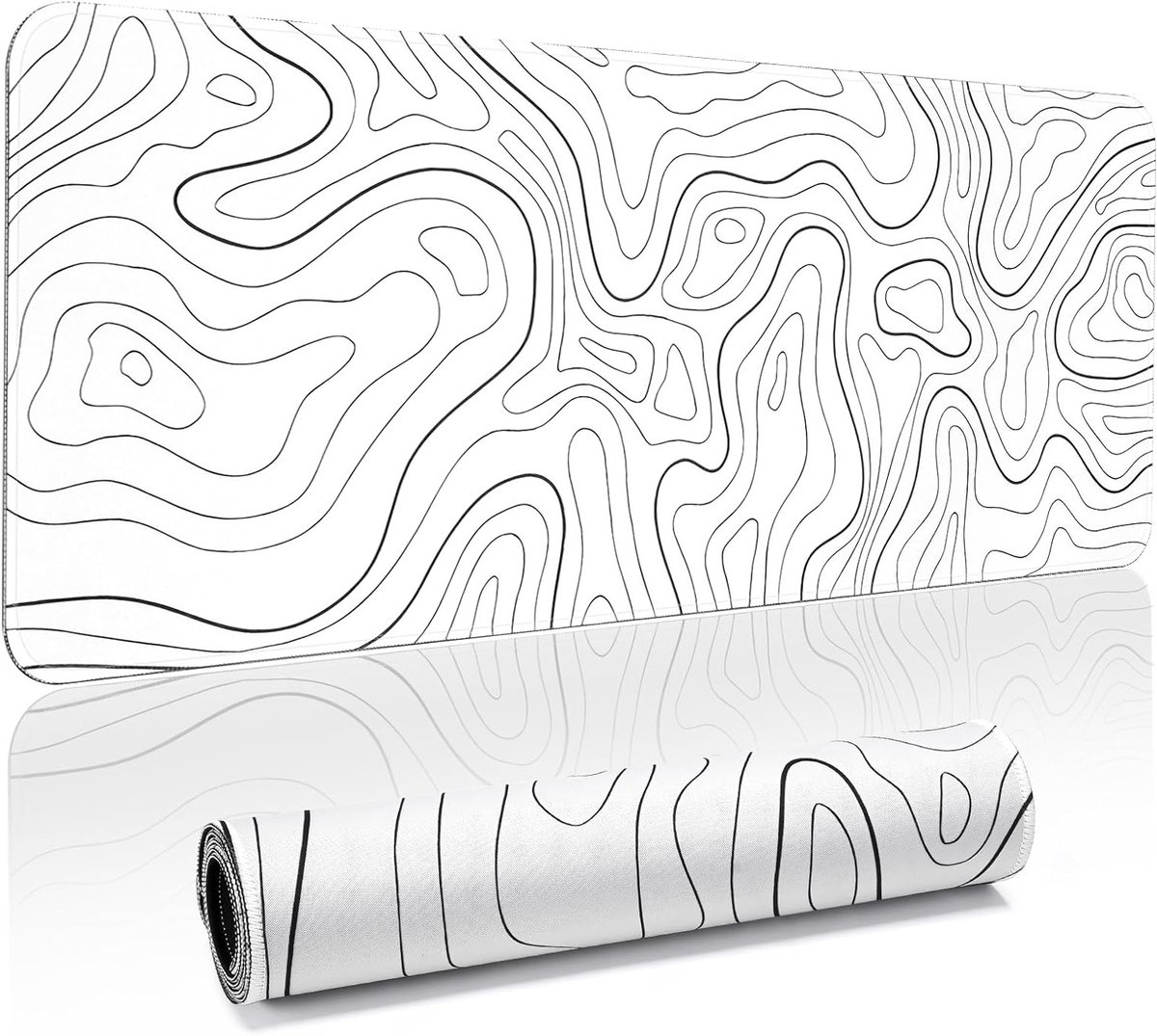 Grote Wasbare Muismat (800 x 300 x 3 mm) met Antislip Rubberbasis, Ideaal voor Gaming en Kantoorgebruik, Uitbreidbare Laptop Desk Pad.