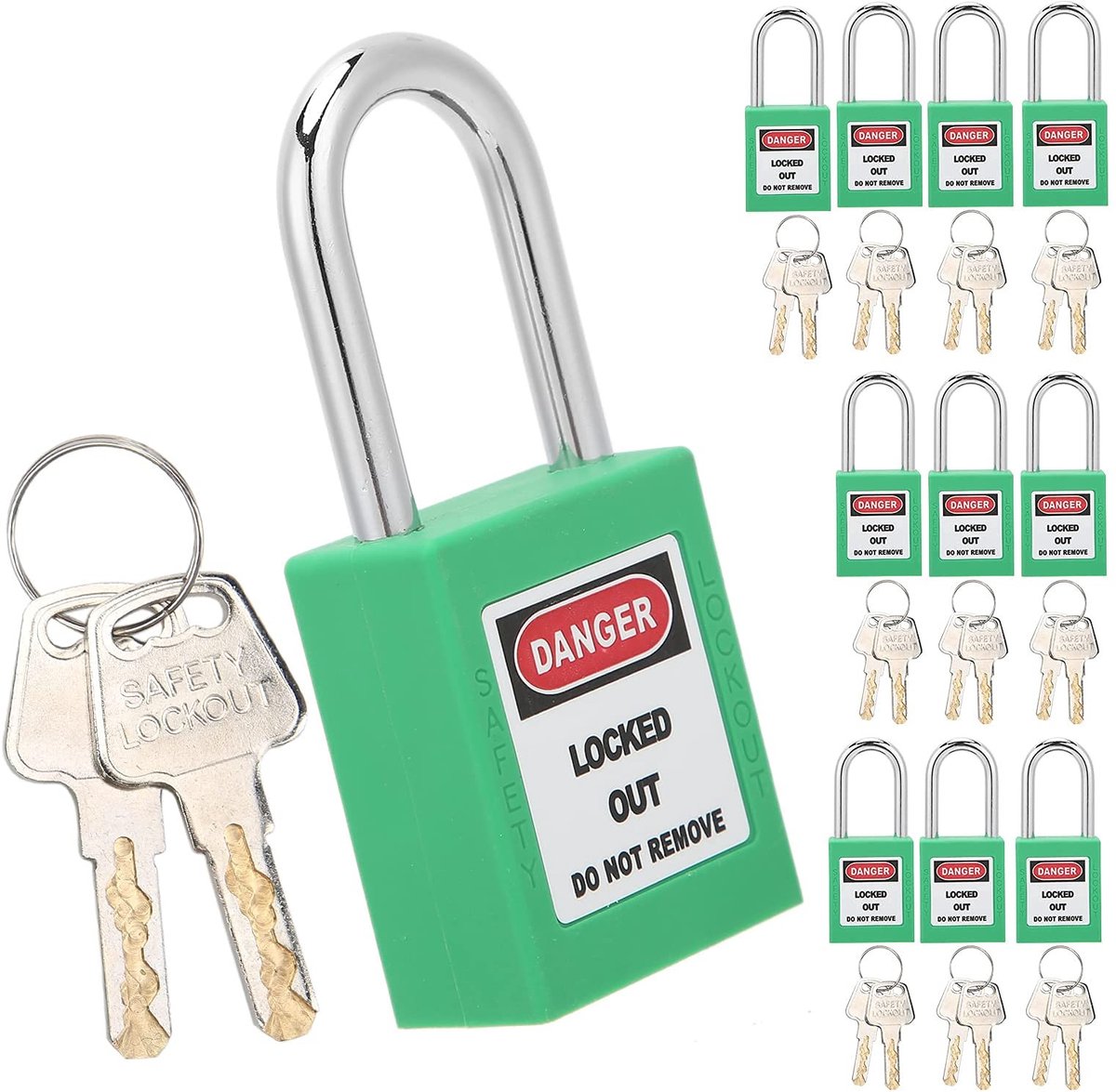 Dailygoods - Set van 10 Lockout Tagout Sloten met Sleutels